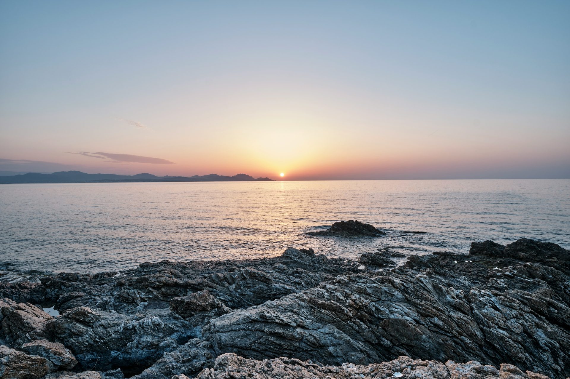 Coucher de soleil sur la Méditerranée